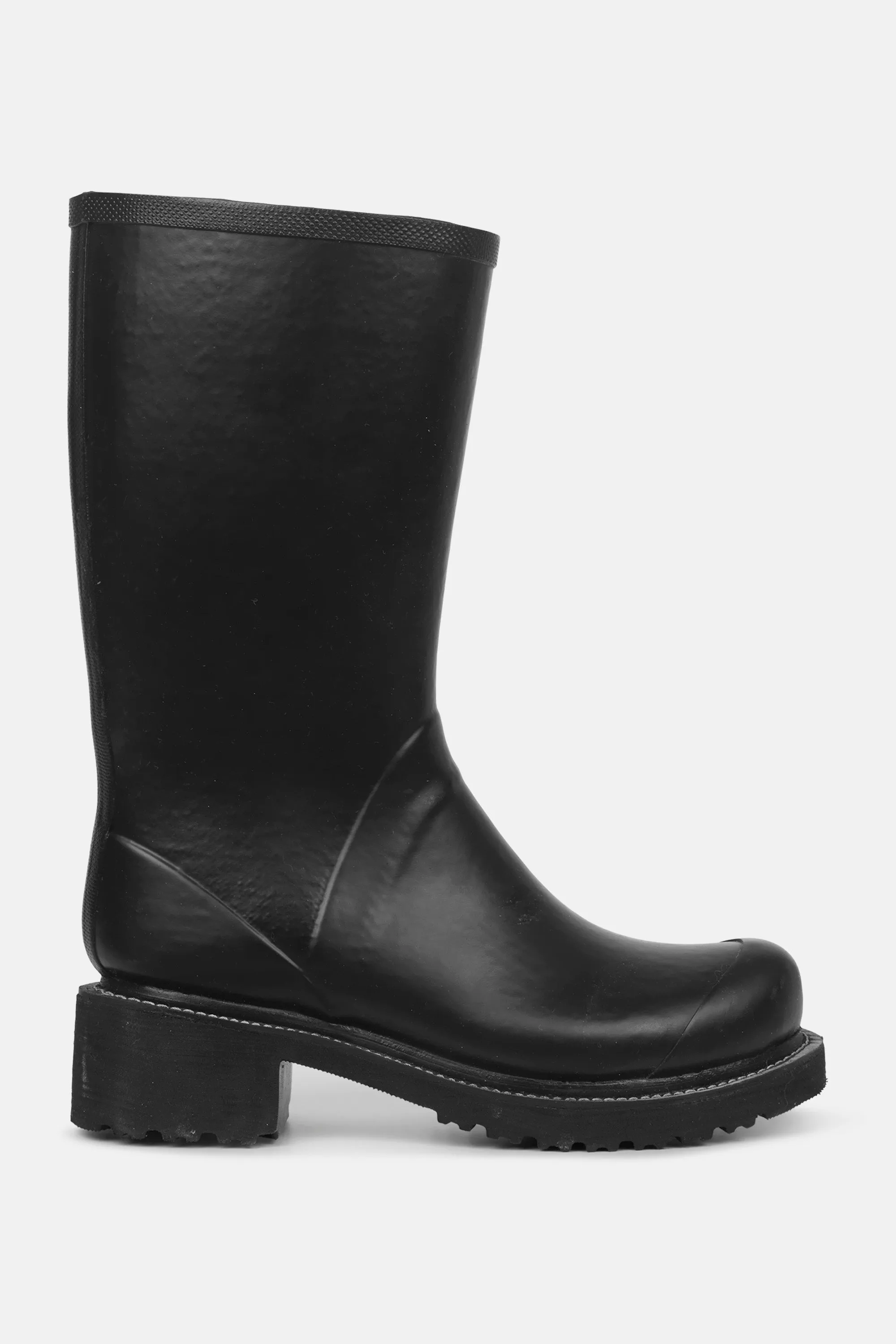 Halbhohe Gummistiefel Mit Reißverschluss - Black