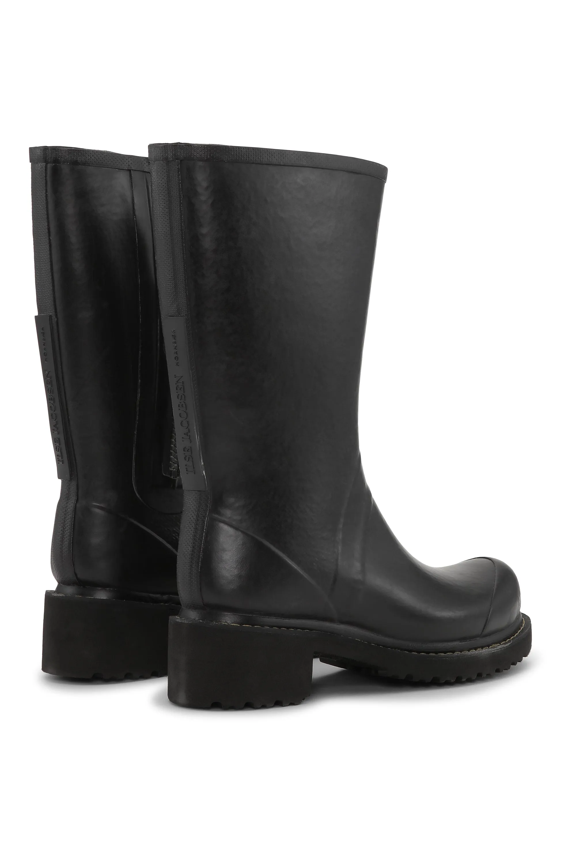 Halbhohe Gummistiefel Mit Reißverschluss - Black