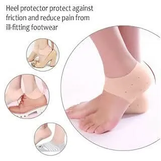 Half Heel Socks Anti Crack Silicon Gel Heel And Foot Protector Moisturizing Socks for Foot Care Free Size For Men And Women