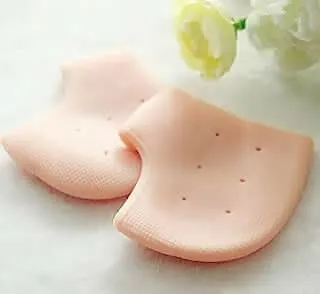 Half Heel Socks Anti Crack Silicon Gel Heel And Foot Protector Moisturizing Socks for Foot Care Free Size For Men And Women