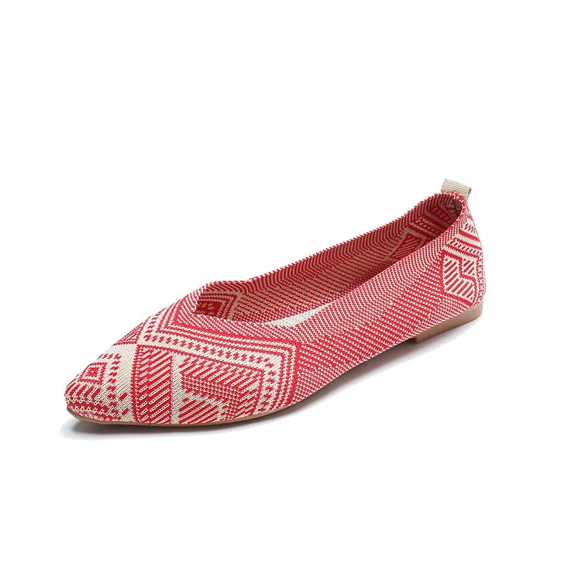 Hnzxzm New Braided Brief Shoes Women Soft Bottom Shallow Pointed Toe Elasticity Flat Bottom Solid Color Hollow Korean Light Loafers