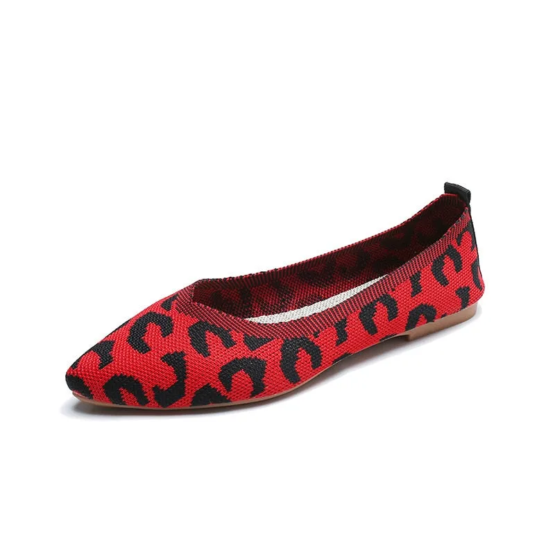 Hnzxzm New Braided Brief Shoes Women Soft Bottom Shallow Pointed Toe Elasticity Flat Bottom Solid Color Hollow Korean Light Loafers