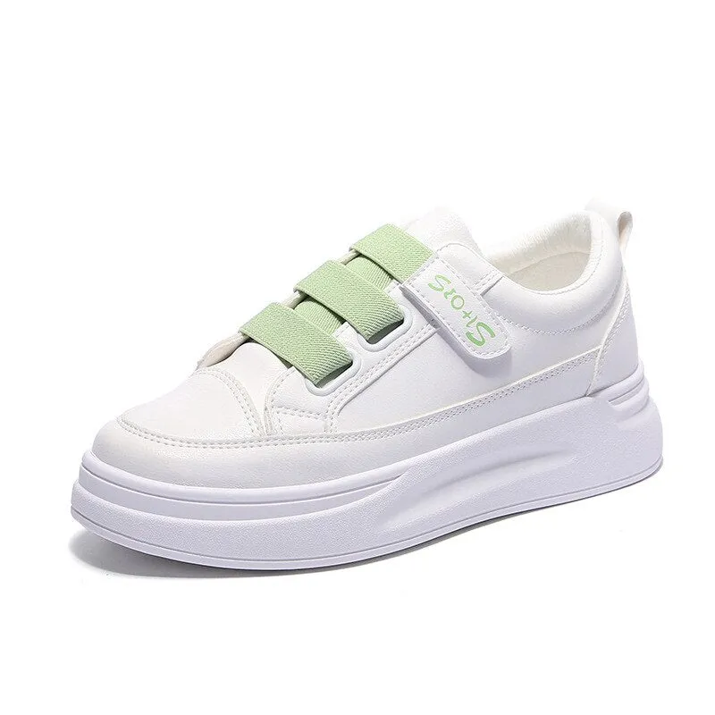 Hnzxzm New Spring Summer Shoes Women Sneakers Young Ladies Street Casual Shoes Fashion Sneakers Women White Shoes Thick Sole A3456