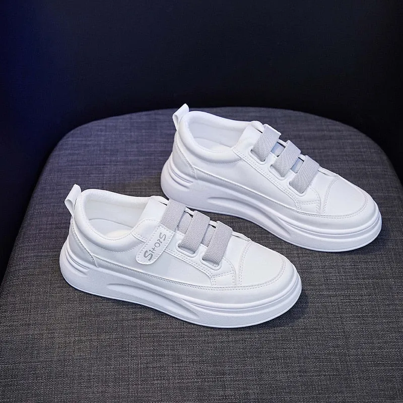 Hnzxzm New Spring Summer Shoes Women Sneakers Young Ladies Street Casual Shoes Fashion Sneakers Women White Shoes Thick Sole A3456