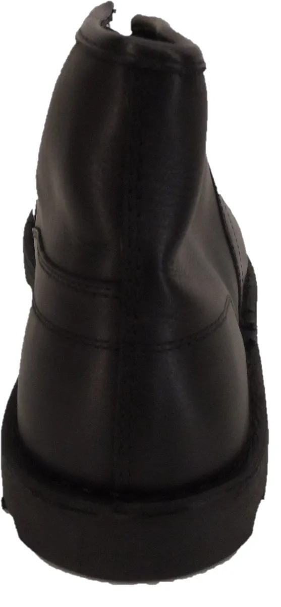 Ikon Original Mens 1970's Style Black Leather Monkey Boots