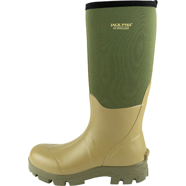 Jack Pyke Ashcombe Neoprene Wellington Boots Light Olive/Green