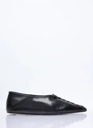 Jil Sander Leather Pointed Ballerina Flats