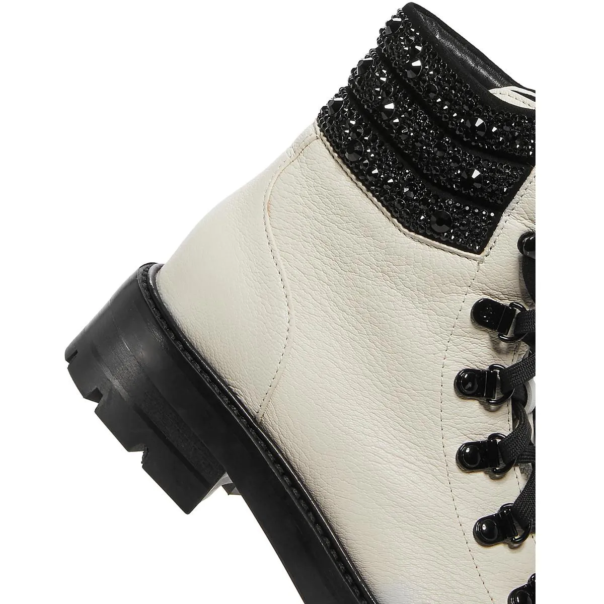 Jimmy Choo Womens Eshe Flat Lace-Up Lugged Sole Hiking Boots