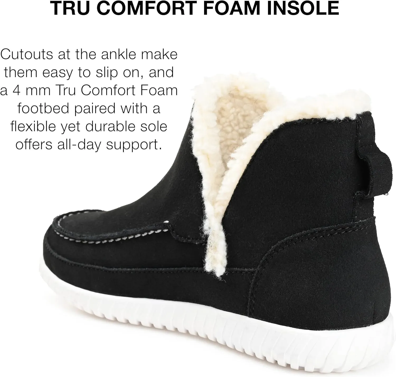 Journee Collection Women's Capreece Slip On Moccasin Slippers  Color Black Size 7M