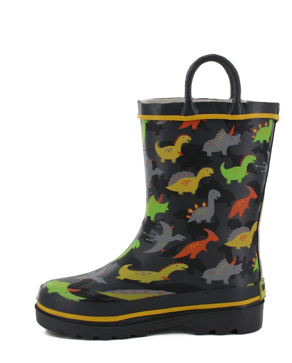 Kids Dino Dash Rain Boot - Charcoal