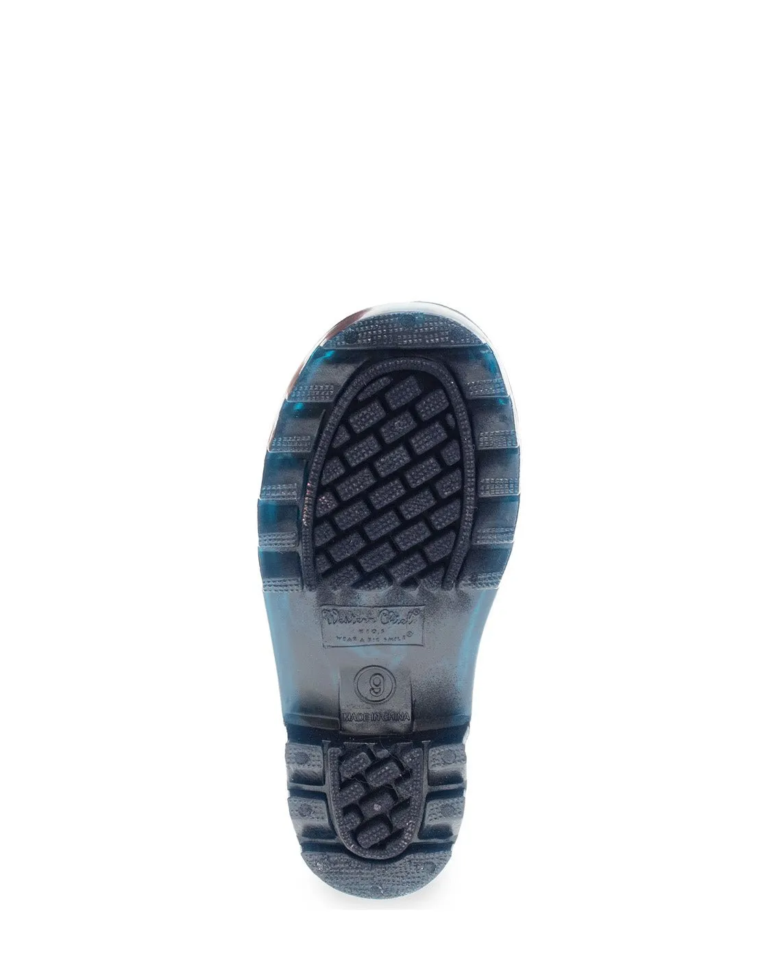 Kids Fossilized Lighted Rain Boot - Navy