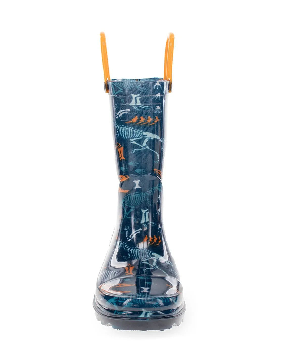Kids Fossilized Lighted Rain Boot - Navy