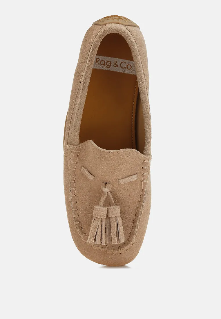 Kipstar Real Suede Leather Tassel Loafers