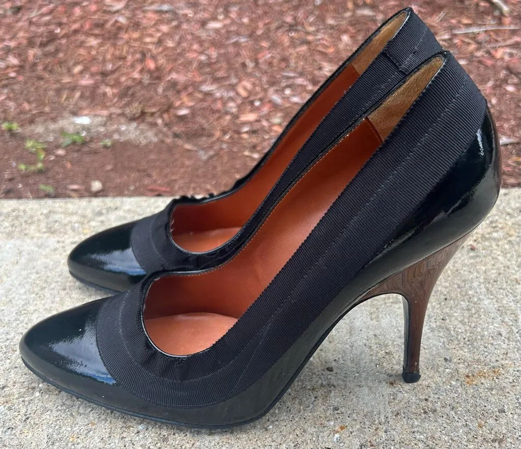Lanvin Patent Leather Heels - Size 39.5