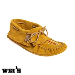 Laurentian Chief Women's Indian Moccasins Tan Suede