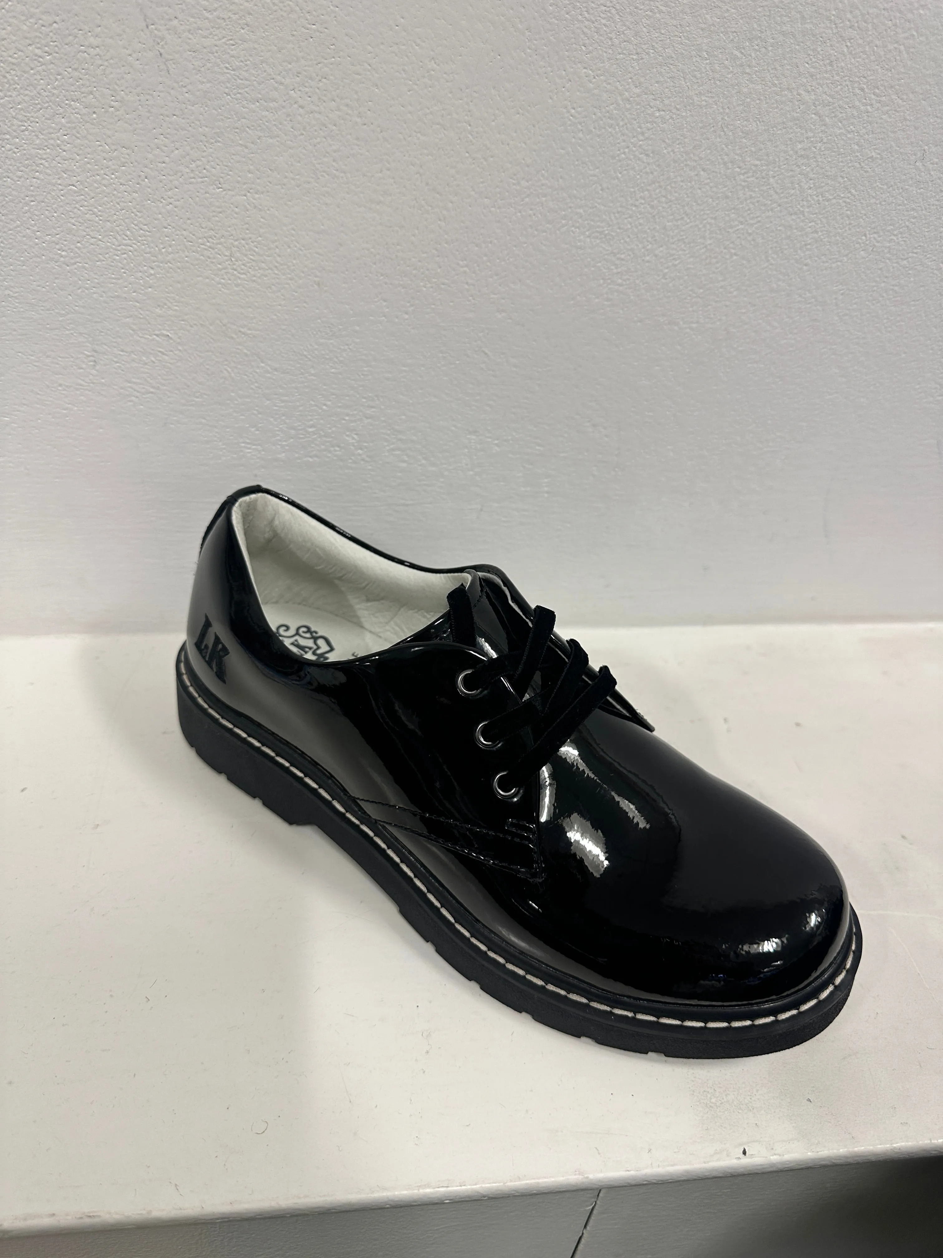 Lelli Kelly Leah Chunky Rainbow Lace Up School Shoes Patent