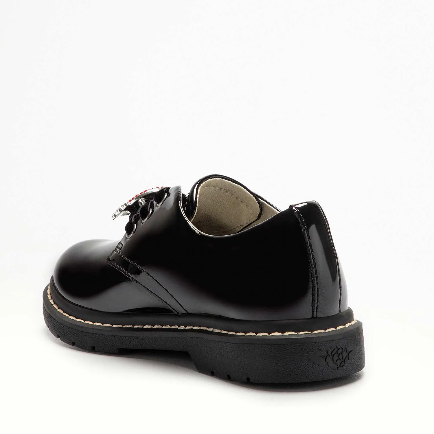 Lelli Kelly Leah Chunky Rainbow Lace Up School Shoes Patent