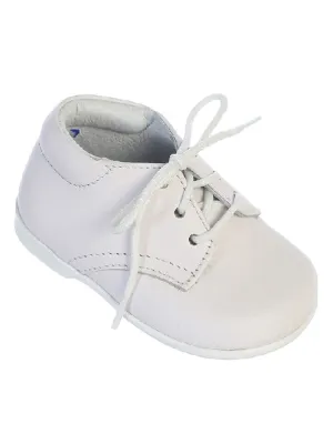 Little Boys White Leather Lace Up Dress Shoes 5-8 Toddler