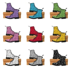 Love Notes on colored Canvas Boots,Kid/Adult Shoes/Boots,Gift for Christmas/Thanksgiving/Birthday/Couple Gifts,Graduation/Valentine Gifts