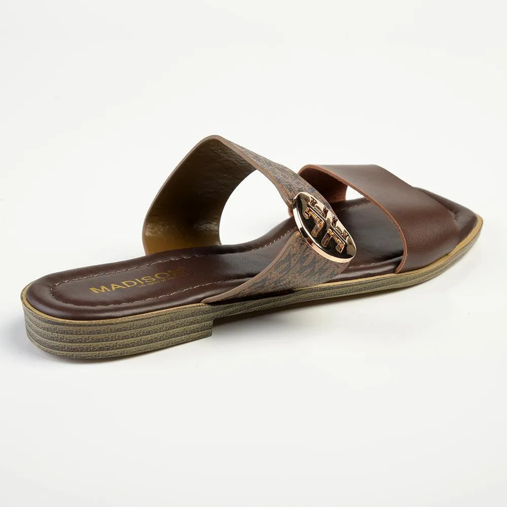 Madison Jen Double Strap Sandal - Chocolate Multi