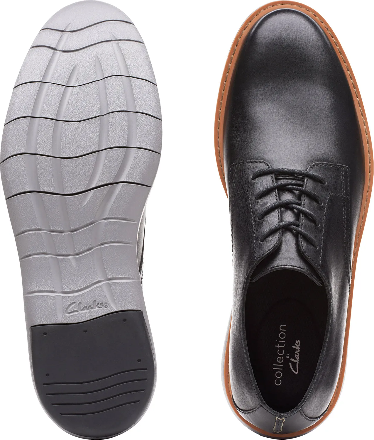 Men's Clarks Draper Lace Black Leather