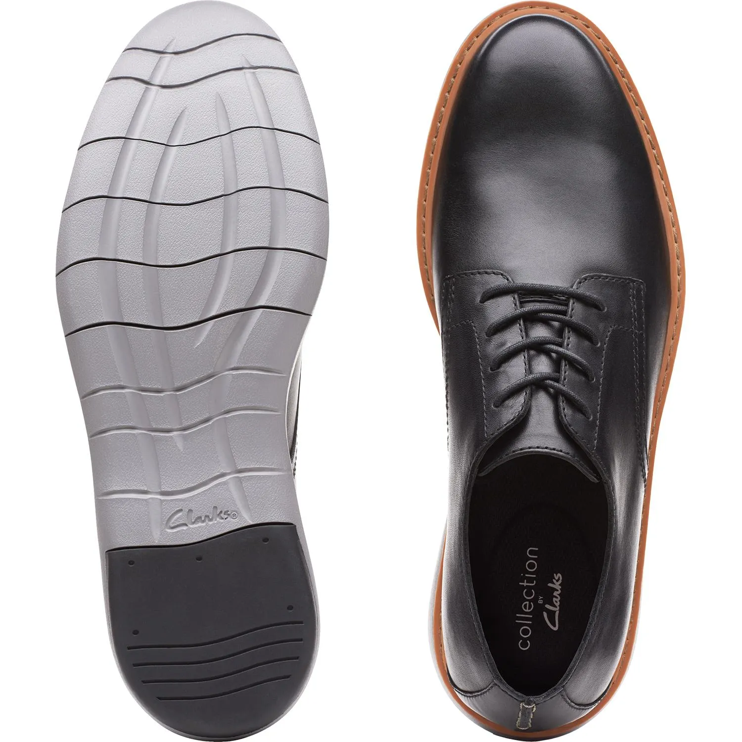 Men's Clarks Draper Lace Black Leather