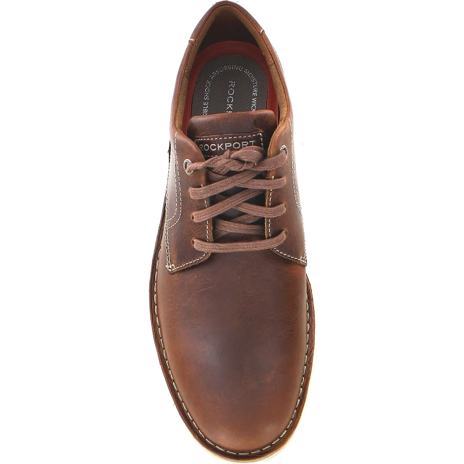 Men's Rockport Cabot Point Plain Toe Brown Leather