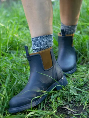 Merry People - Bobbi Gumboot - Oxford Blue & Tan