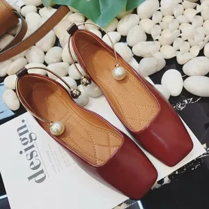 Metal Pearls Double Beads U Shape Ankle Shoes Accessory
