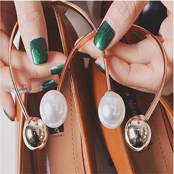 Metal Pearls Double Beads U Shape Ankle Shoes Accessory
