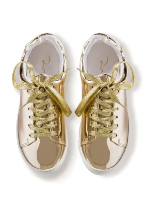 Metallic Lace Up Sneakers