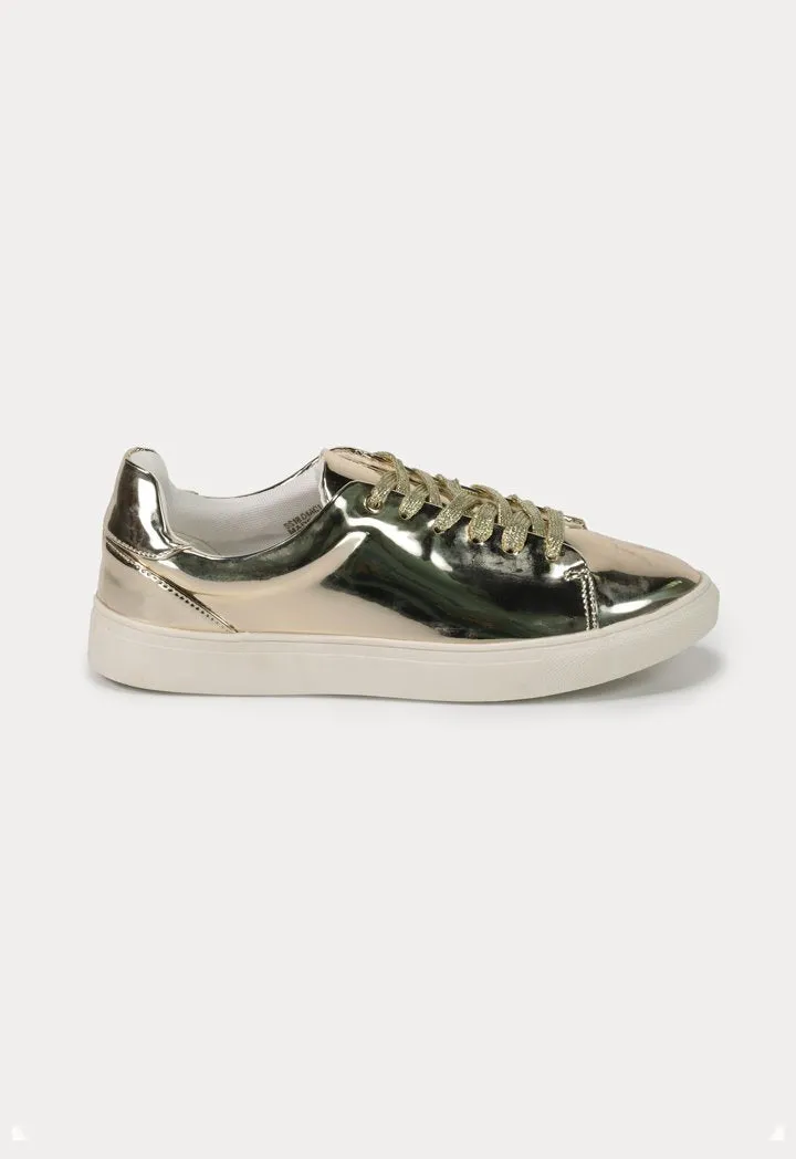 Metallic Lace Up Sneakers