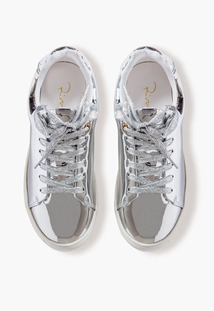 Metallic Lace Up Sneakers