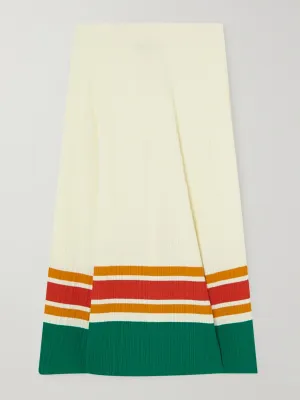 Midi skirt with stripes
