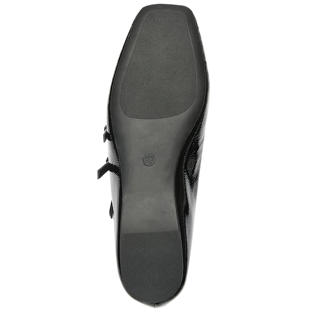 Millie Flat in Black Patent