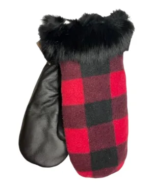 Mitts Leather/Polar Fleece/Fur Lady LC🍁