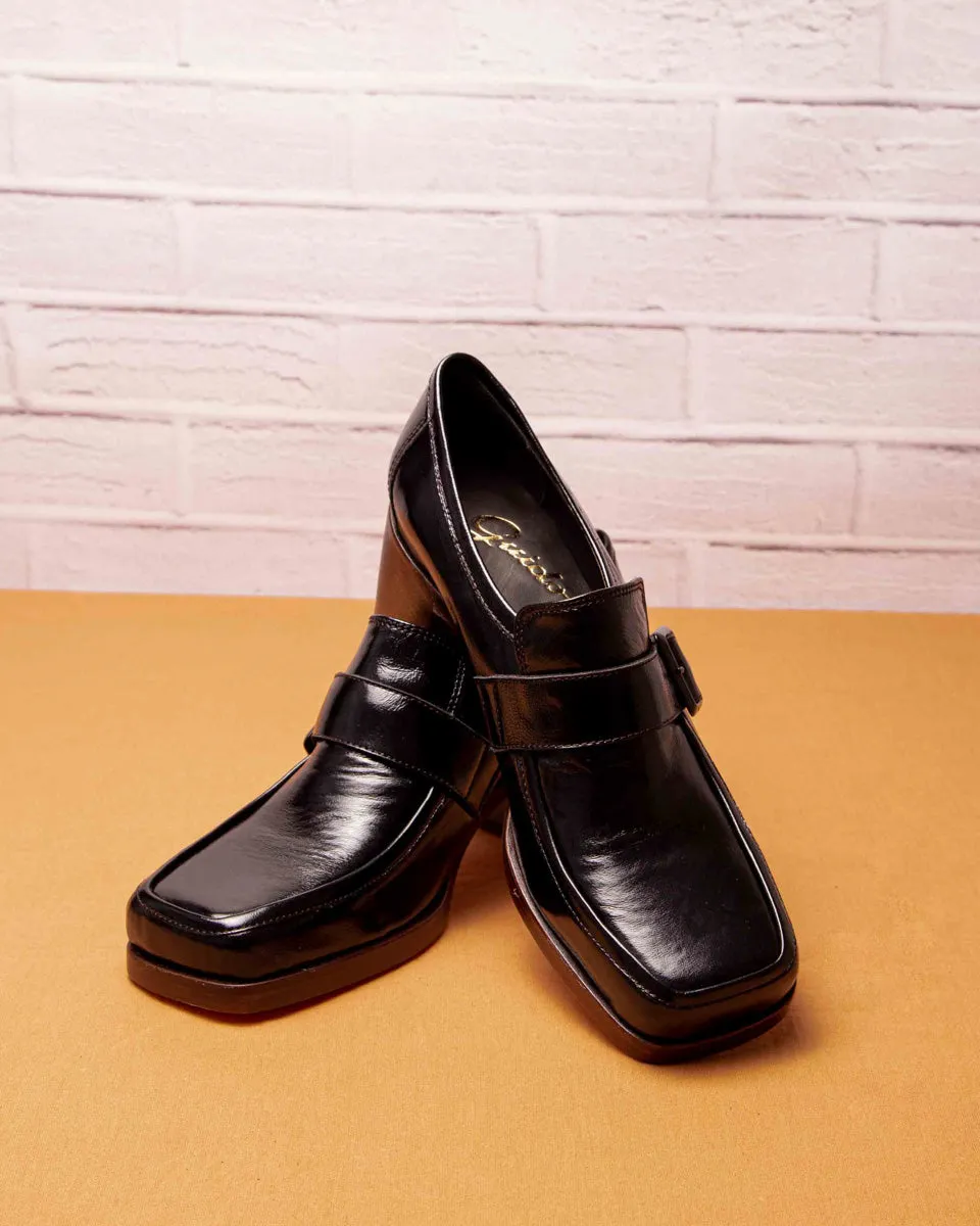 Moccasin High Heel Frida 7456 Black