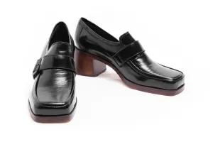 Moccasin High Heel Frida 7456 Black