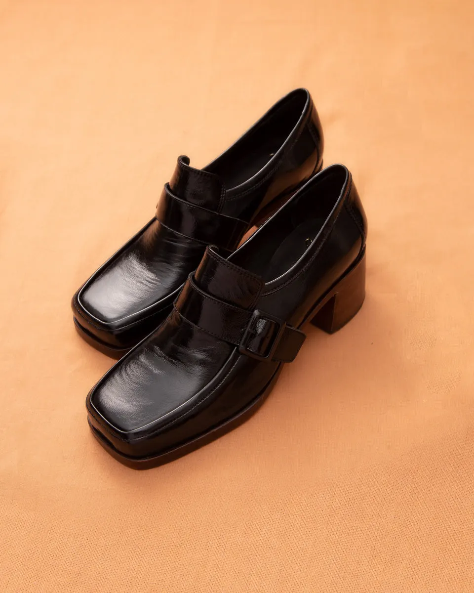 Moccasin High Heel Frida 7456 Black