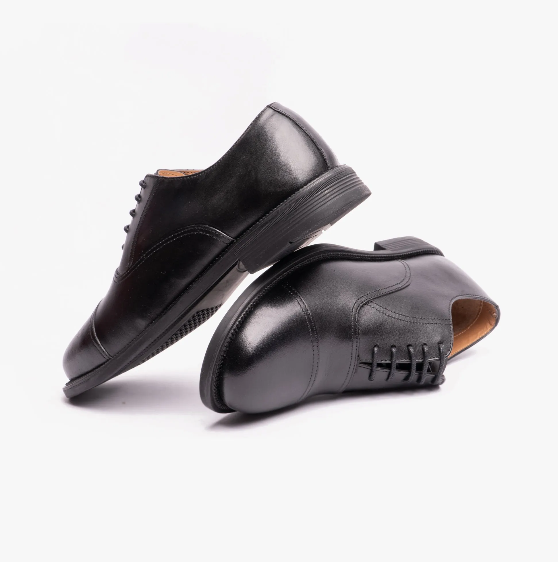 MORGAN XM620A Unisex Leather Oxford Shoes Black