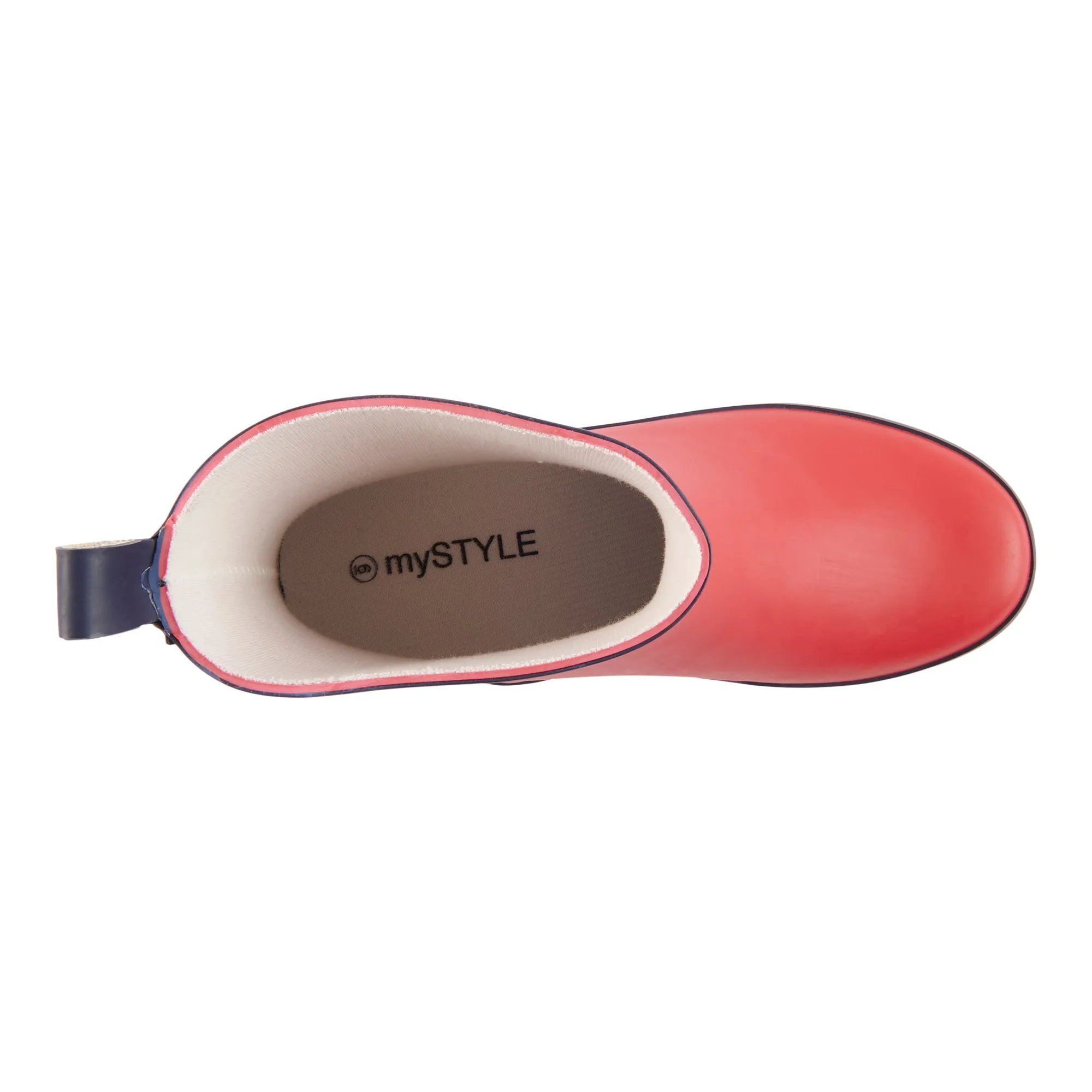 mySTYLE Women's Contrast Ankle Rain Boots