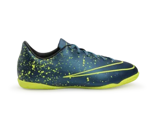 Nike Kids Mercurial Victory V Indoor Soccer Shoes Squadorn Blue/Black/Volt