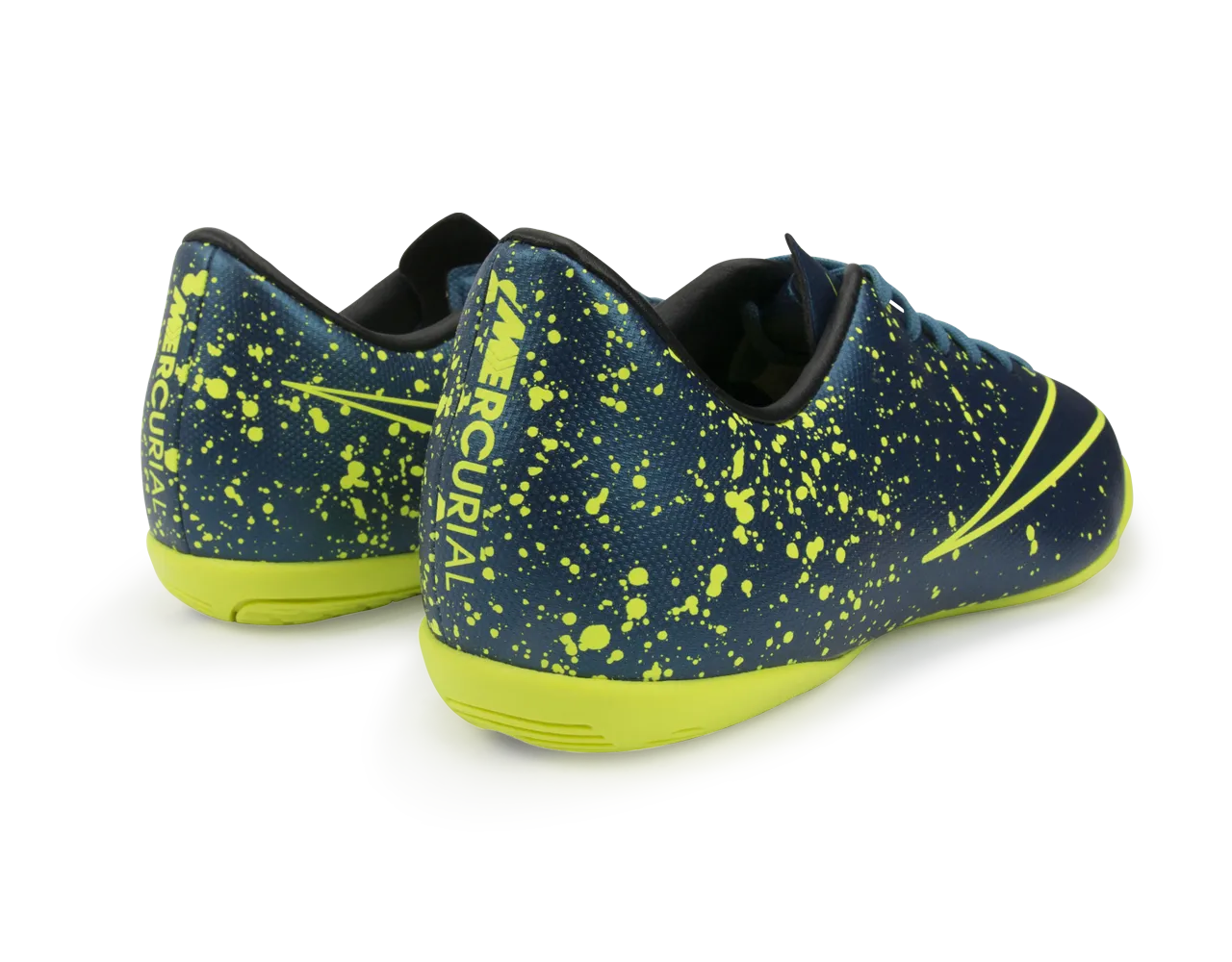 Nike Kids Mercurial Victory V Indoor Soccer Shoes Squadorn Blue/Black/Volt
