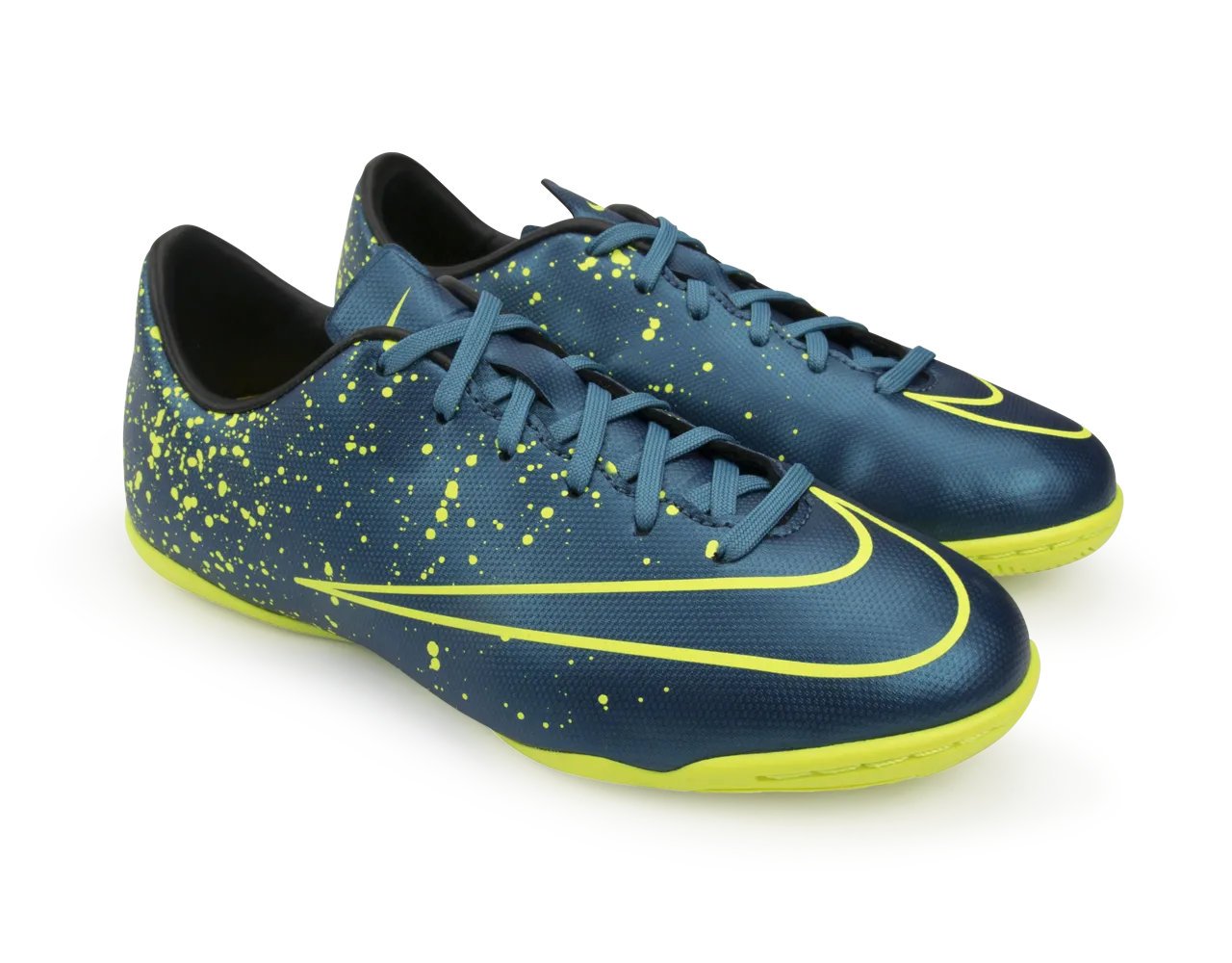 Nike Kids Mercurial Victory V Indoor Soccer Shoes Squadorn Blue/Black/Volt