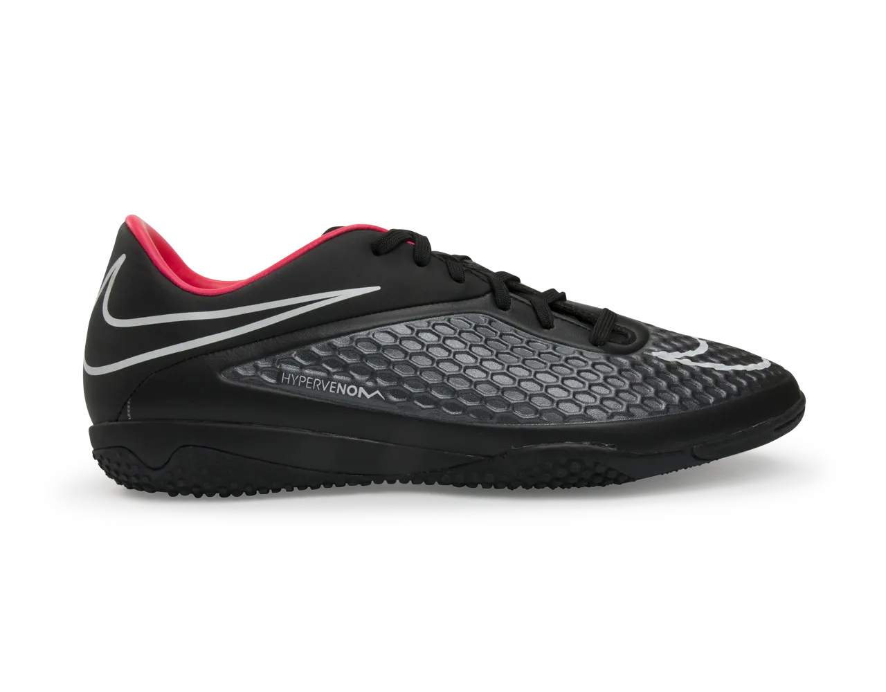 Nike Men's Hypervenom Phelon Indoor Soccer Shoes Black/Black/Hyper Punch