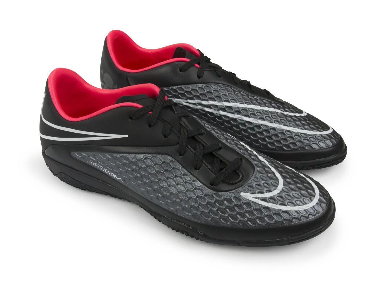 Nike Men's Hypervenom Phelon Indoor Soccer Shoes Black/Black/Hyper Punch