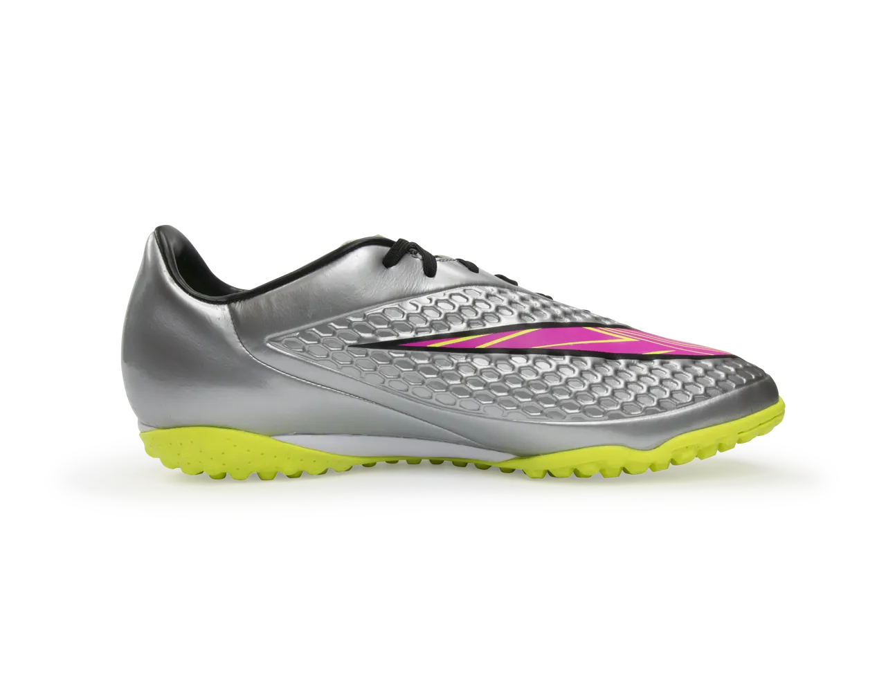 Nike Men's Hypervenom Phelon Turf Soccer Shoes Chrome/Hyper Pink/Metalic Gold