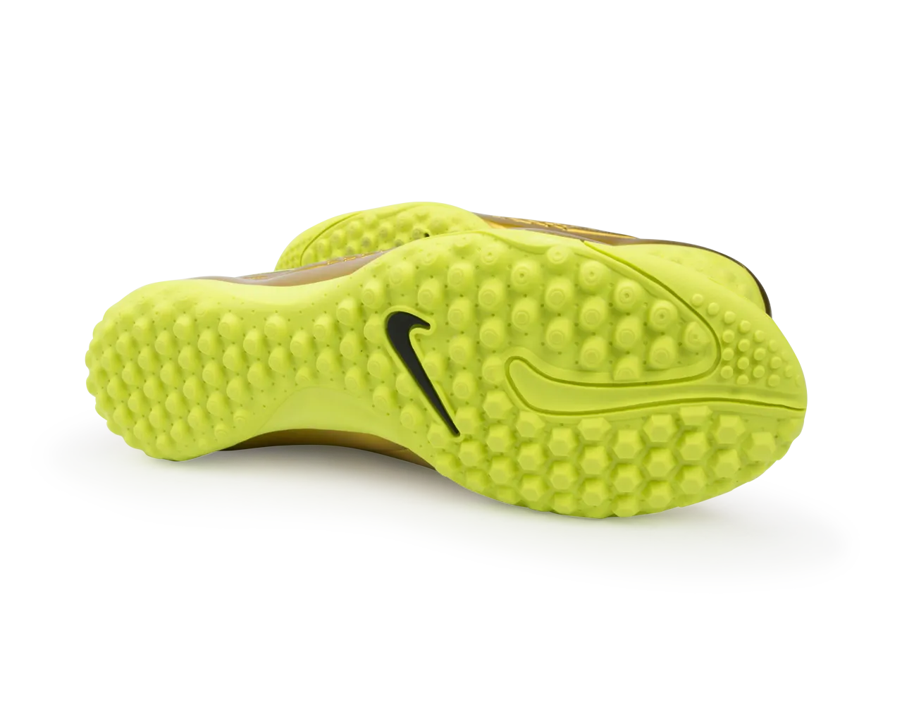 Nike Men's Hypervenom Phelon Turf Soccer Shoes Metallic Gold/Black/Tour Yellow