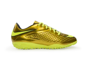 Nike Men's Hypervenom Phelon Turf Soccer Shoes Metallic Gold/Black/Tour Yellow