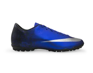 Nike Men's Mercurial Victory V CR7 Turf Soccer Shoes Royal Blue/Metallic Silver/Bleu Royal